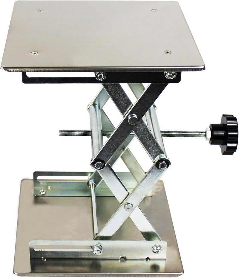 TEXALAN (R) 8x8 Lab Scissor Jack Lift Table SS304 Max. Height of 10" 33LBS Load - Image 4